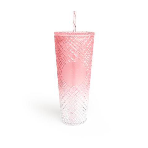 Vaso Cristal Rosa con doble pared de 700 ml