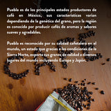 Café en grano Región Puebla Tueste Medio 250 gr.