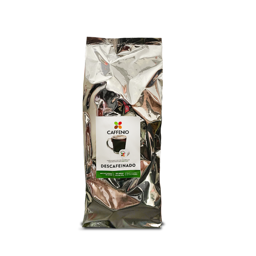 Kit de café descafeinado InRoom para 4 tazas, caja con 50 piezas – CAFFENIO
