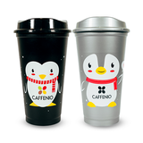 Vaso de plástico con diseño de Pingüino